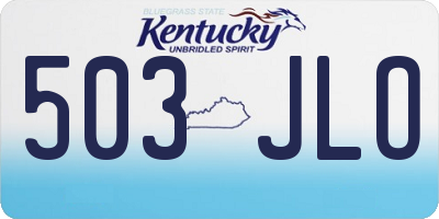 KY license plate 503JLO