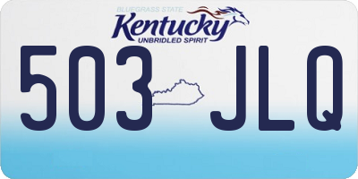 KY license plate 503JLQ