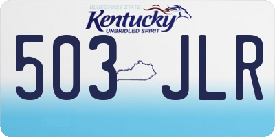 KY license plate 503JLR