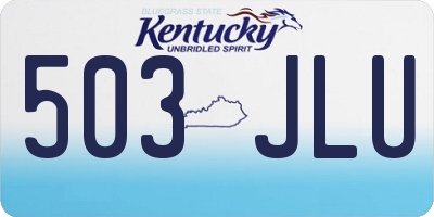 KY license plate 503JLU