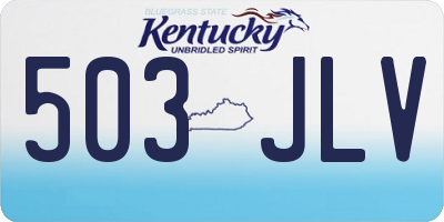 KY license plate 503JLV