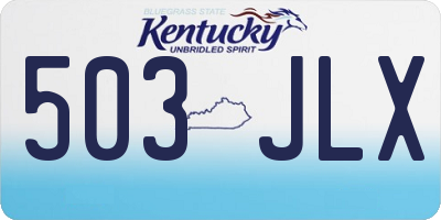 KY license plate 503JLX