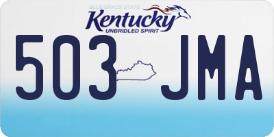 KY license plate 503JMA