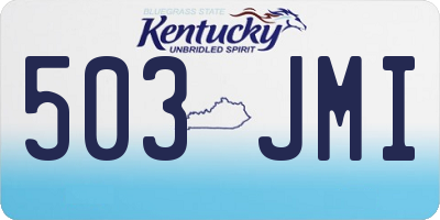 KY license plate 503JMI