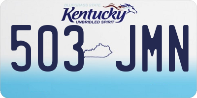 KY license plate 503JMN