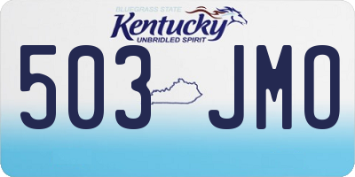 KY license plate 503JMO