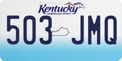 KY license plate 503JMQ