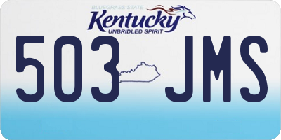 KY license plate 503JMS