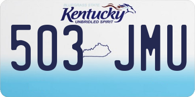 KY license plate 503JMU