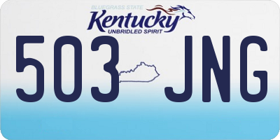 KY license plate 503JNG