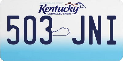 KY license plate 503JNI