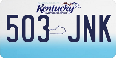KY license plate 503JNK