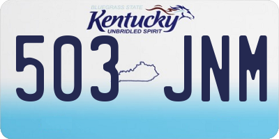 KY license plate 503JNM