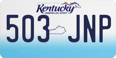 KY license plate 503JNP