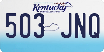 KY license plate 503JNQ