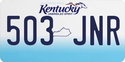 KY license plate 503JNR