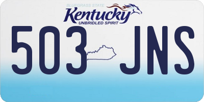 KY license plate 503JNS