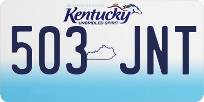 KY license plate 503JNT