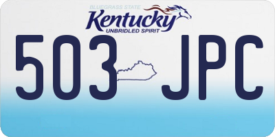 KY license plate 503JPC
