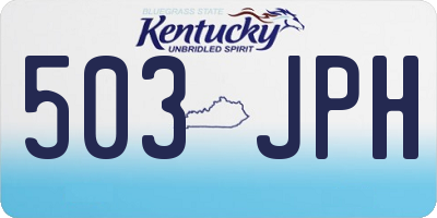 KY license plate 503JPH