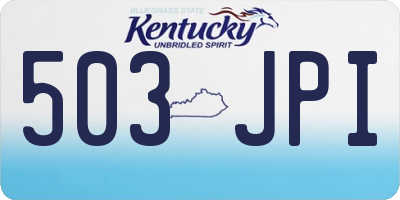 KY license plate 503JPI