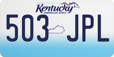 KY license plate 503JPL