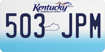 KY license plate 503JPM