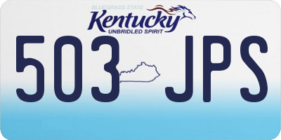 KY license plate 503JPS
