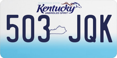 KY license plate 503JQK