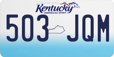 KY license plate 503JQM