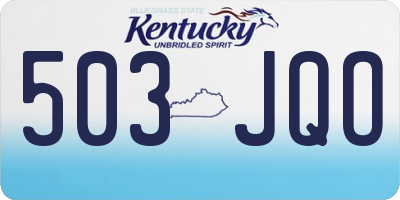 KY license plate 503JQO
