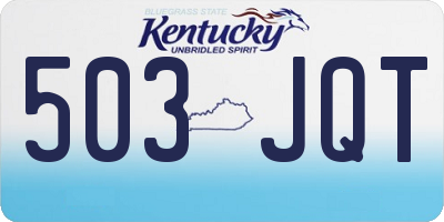 KY license plate 503JQT
