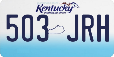 KY license plate 503JRH