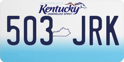 KY license plate 503JRK