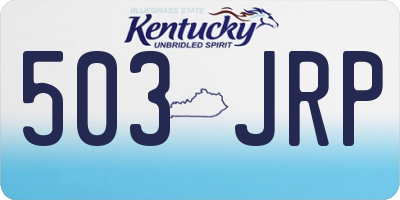 KY license plate 503JRP