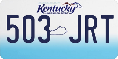 KY license plate 503JRT