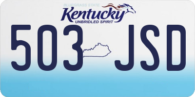 KY license plate 503JSD