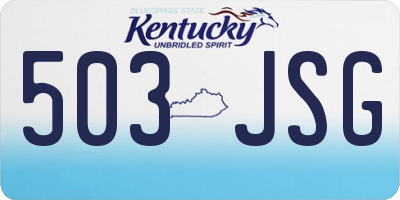 KY license plate 503JSG