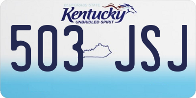KY license plate 503JSJ