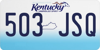 KY license plate 503JSQ