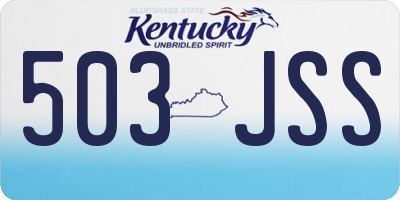 KY license plate 503JSS