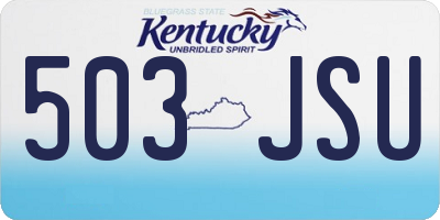 KY license plate 503JSU