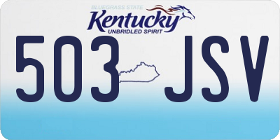 KY license plate 503JSV