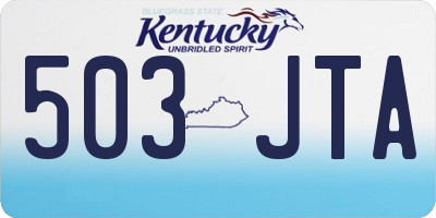 KY license plate 503JTA