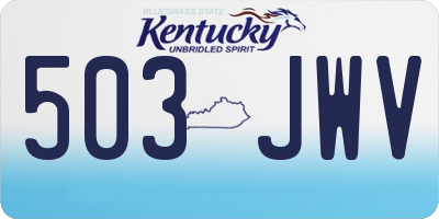 KY license plate 503JWV