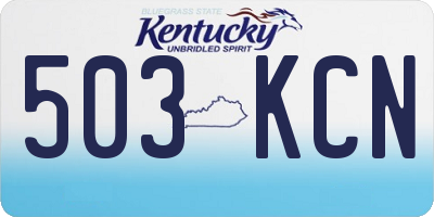 KY license plate 503KCN