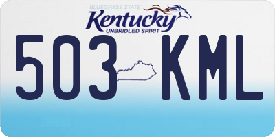 KY license plate 503KML