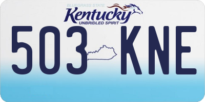 KY license plate 503KNE