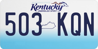 KY license plate 503KQN