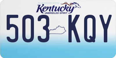 KY license plate 503KQY